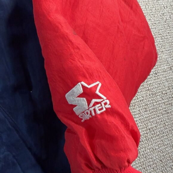 Vintage Cleveland Indians Starter Jacket Large Script MLB Diamond Collection 90s - Picture 15 of 15